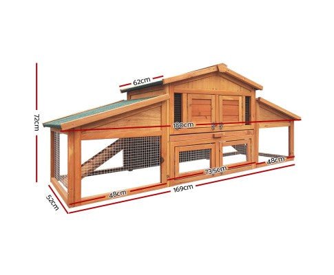 2 Storey Wooden Hutch Coop-3