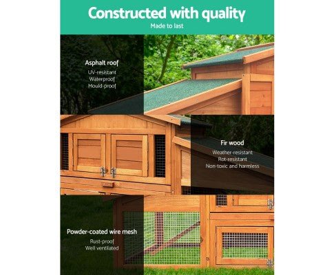 2 Storey Wooden Hutch Coop-2