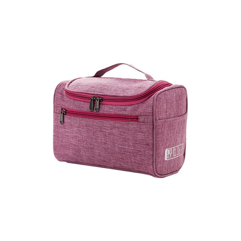 Womens Cosmetic Bag Make Up Case Travel Toiletry Wash Organiser Vanity Nail Box - Rose Red