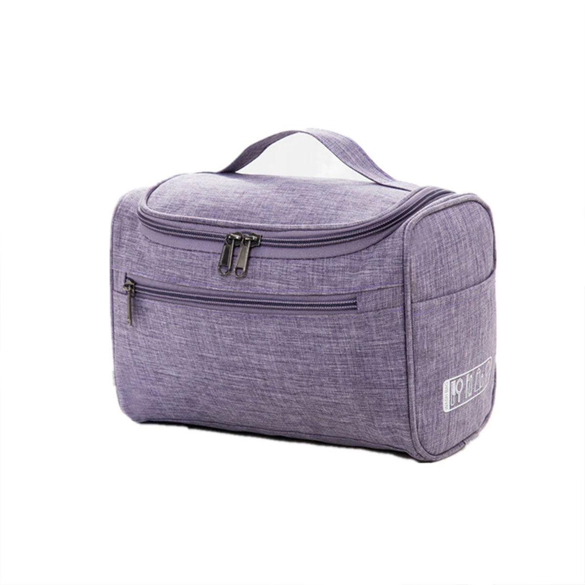 Womens Cosmetic Bag Make Up Case Travel Toiletry Wash Organiser Vanity Nail Box - Rose Red