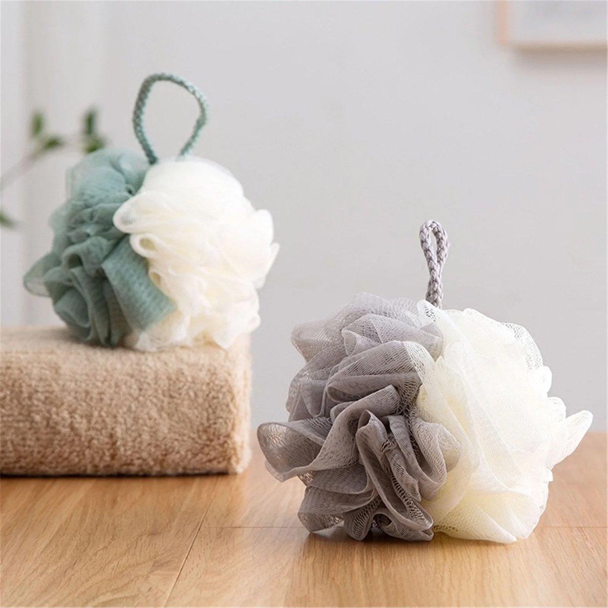 Bath Ball Mermaid Loofah Sponge Bath Puff Soft Ball Body Exfoliate Wash Shower - Apricot