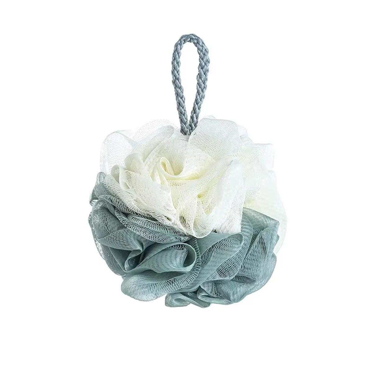 Bath Ball Mermaid Loofah Sponge Bath Puff Soft Ball Body Exfoliate Wash Shower - Apricot