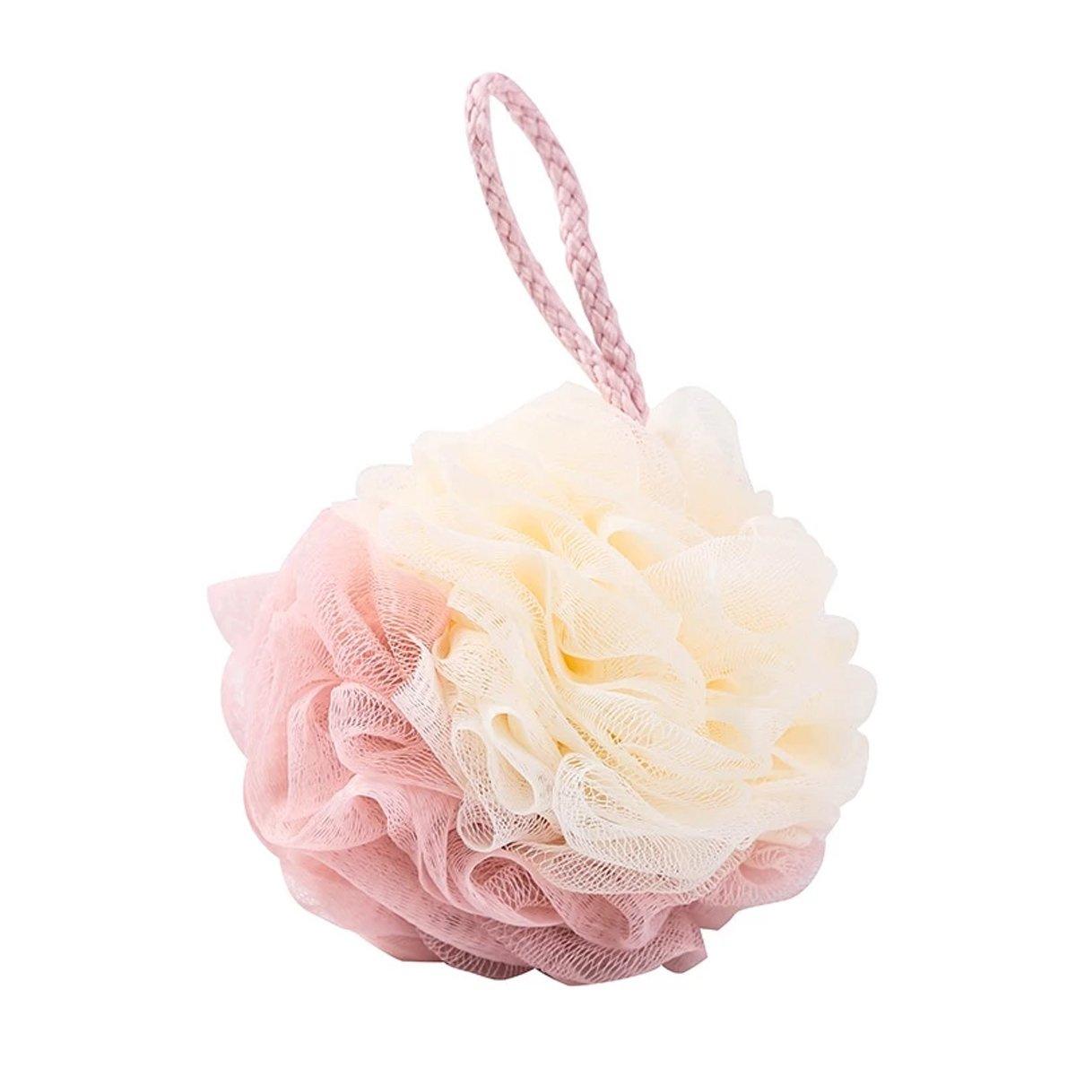 Bath Ball Mermaid Loofah Sponge Bath Puff Soft Ball Body Exfoliate Wash Shower - Apricot