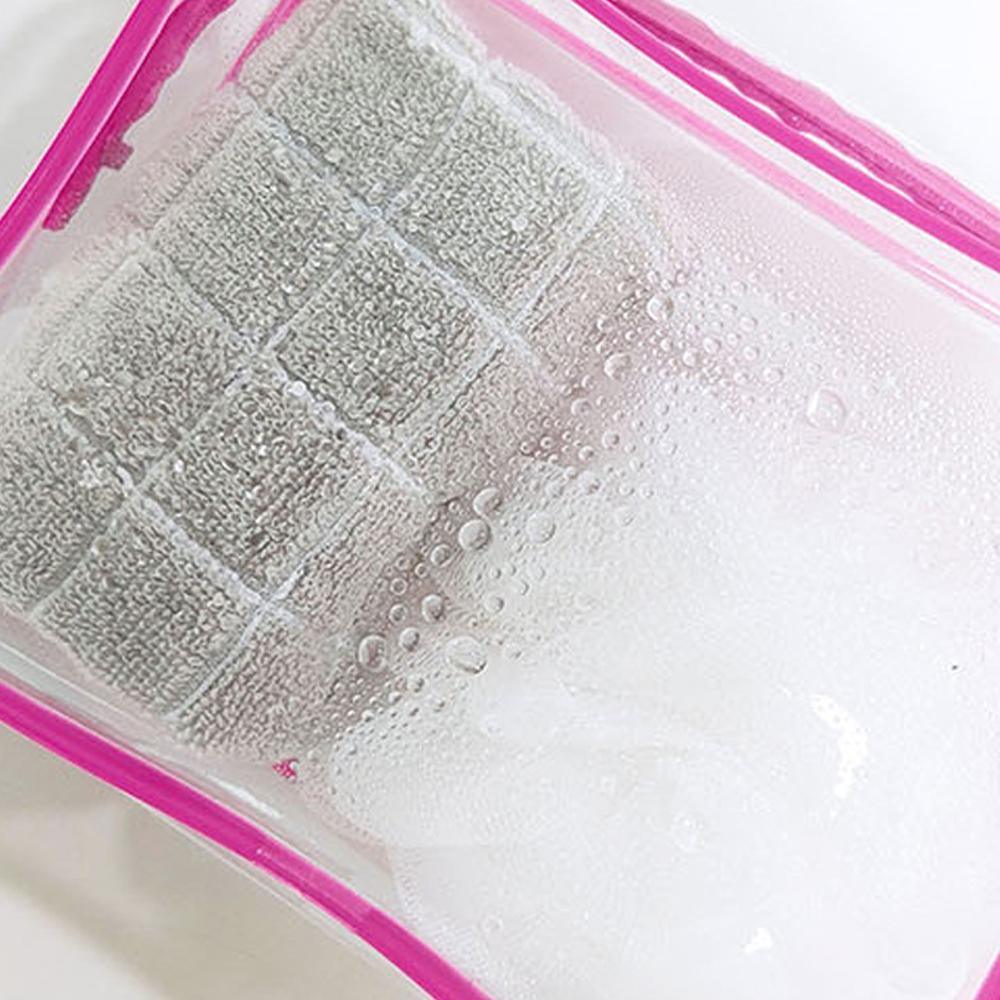 4pcs Durable PVC Cosmetic Bags Easy to Clean Multiple Sizes and Colours 9 Shades - 4pcs-Peach-Powder