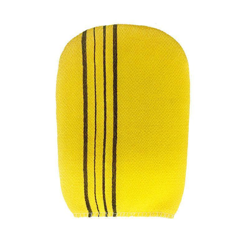 Fiber Cleaner Bath Glove Exfoliating Towel Body Rub Shower Scrub Glove Washcloth - Rose Red