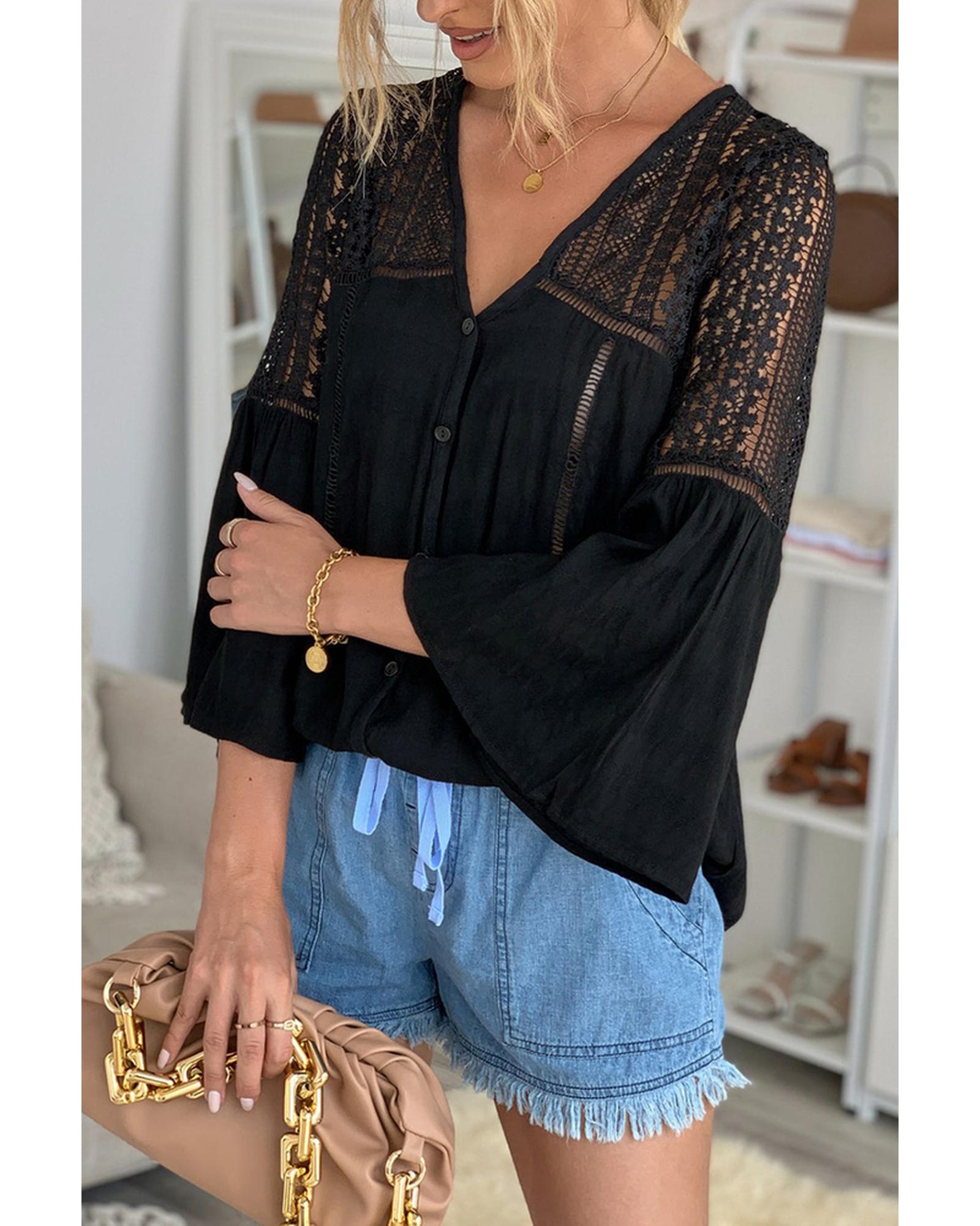 Azura Exchange Lace Blouse - M